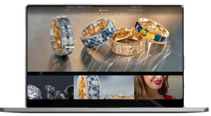 Startseite des Brogle-Onlineshops auf einem Laptop