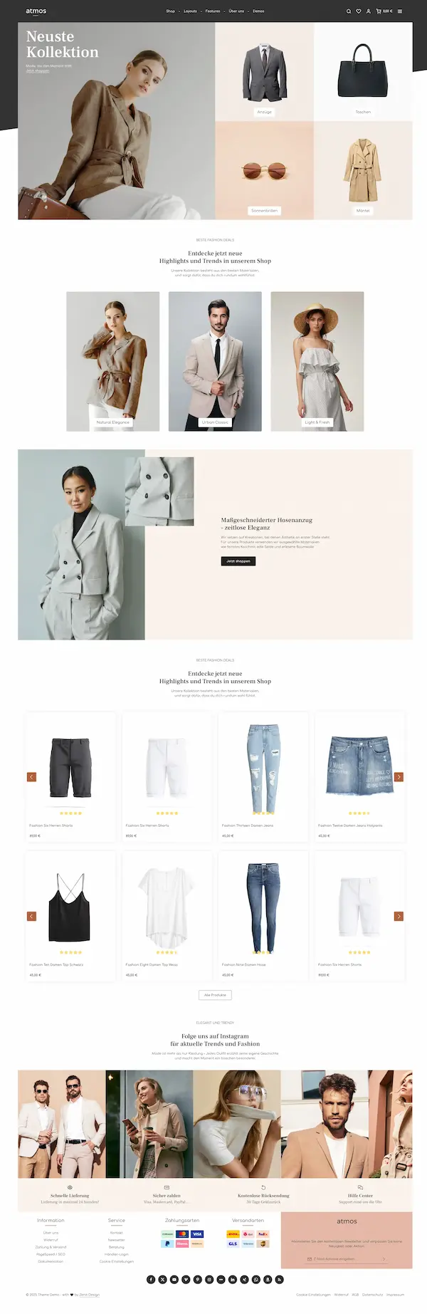 Vorschau des Shopware-6-Themes Atmos von Zenit Design