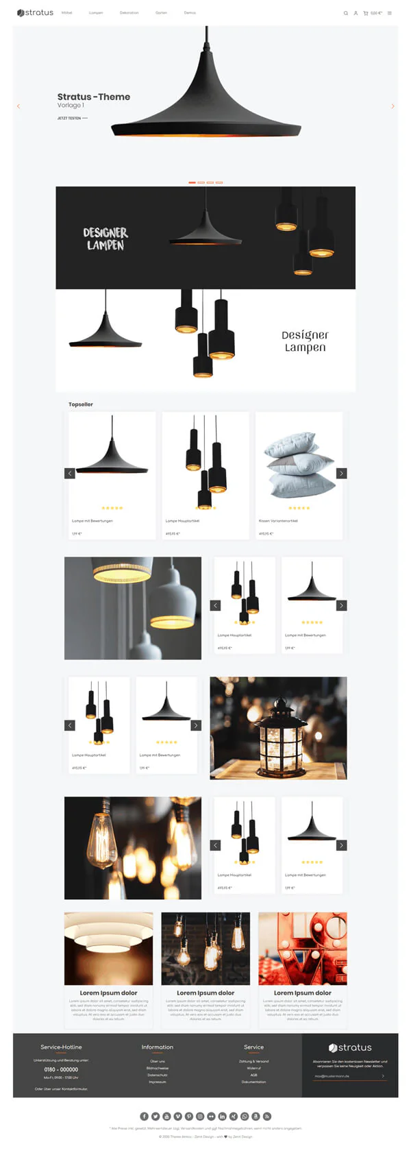 Vorschau des Shopware-6-Themes Stratus von Zenit Design
